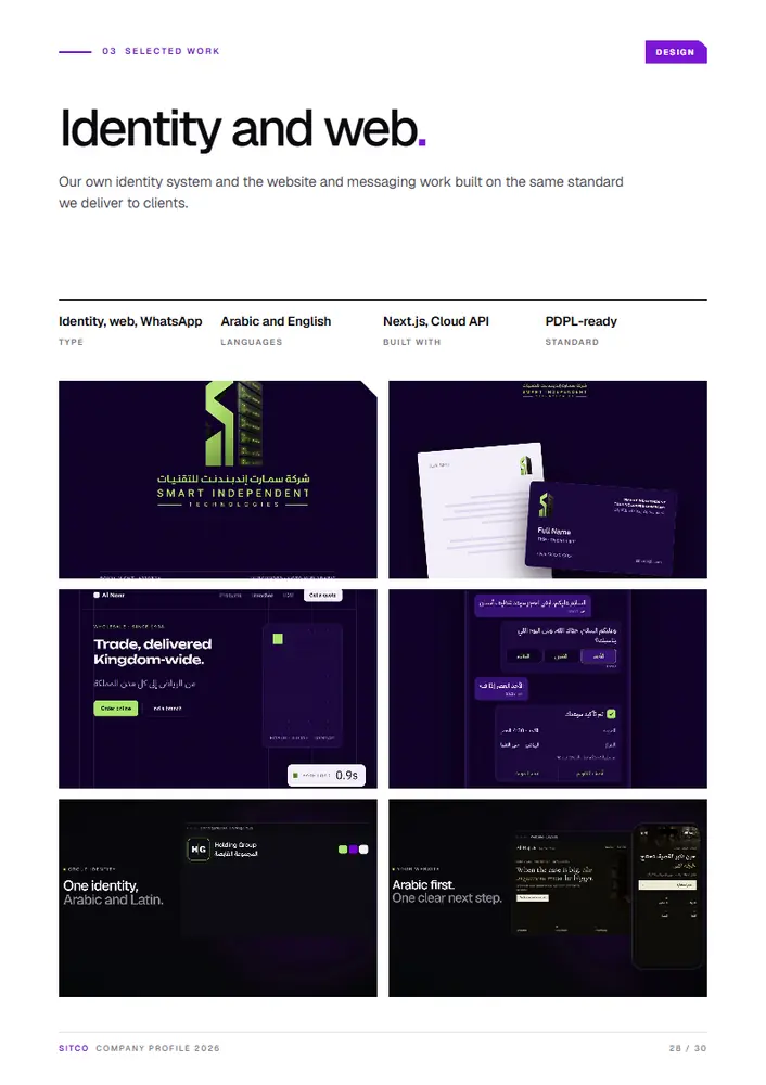 Profile page: Identity and web