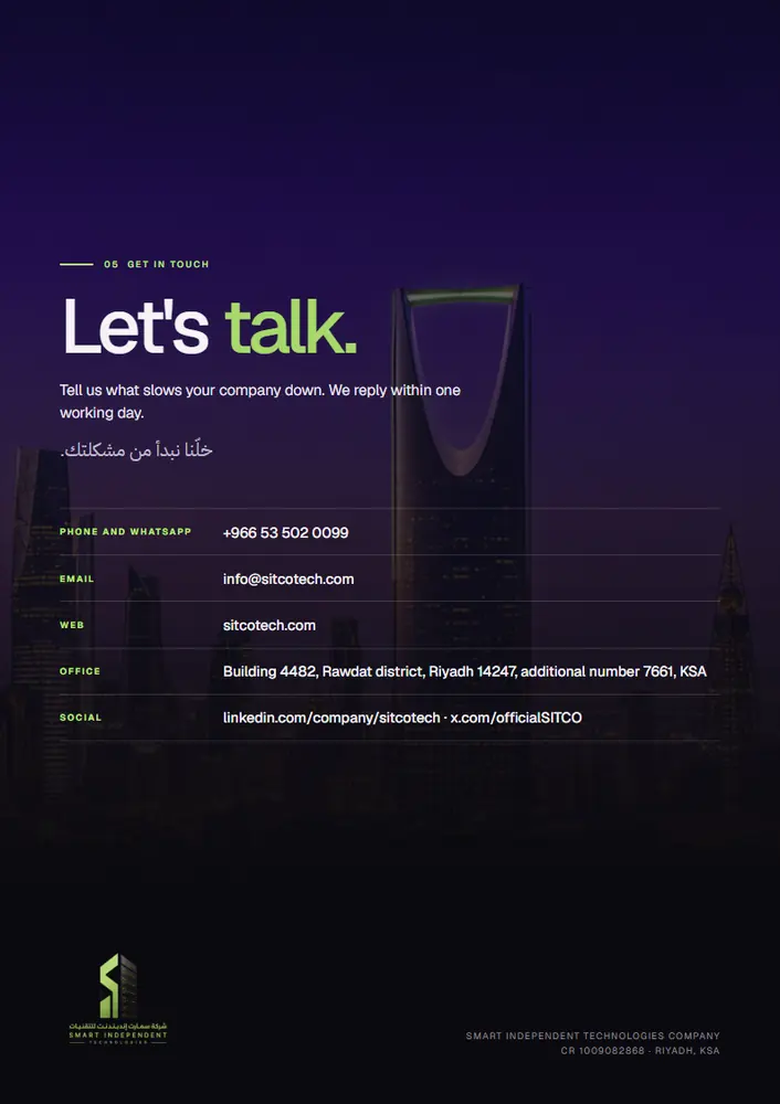 Profile page: Let's talk