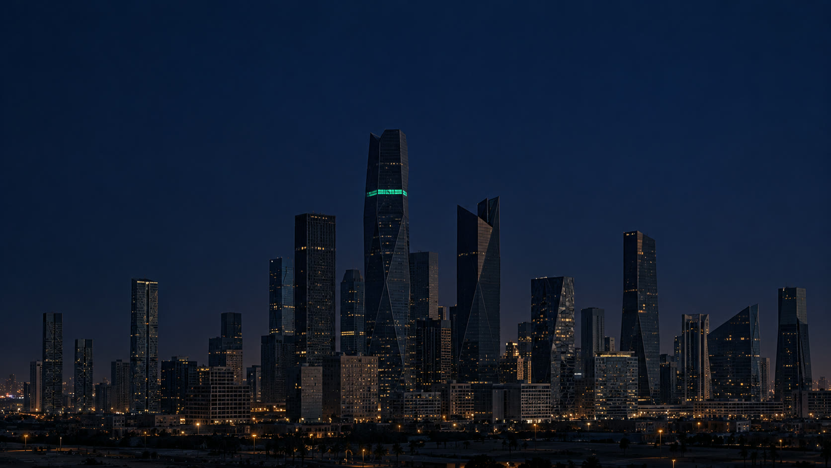 Riyadh skyline at dusk