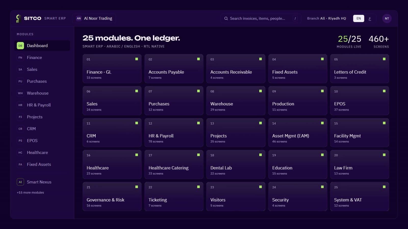 Smart ERP modules