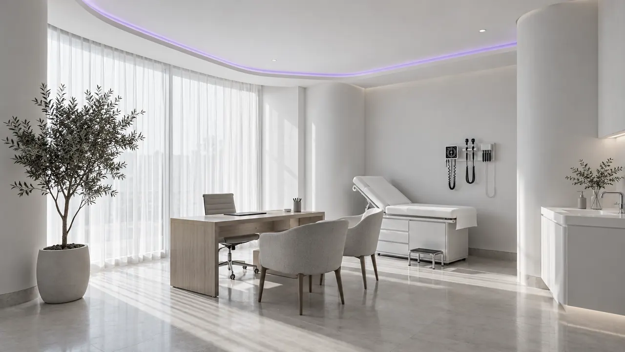 A calm, bright consultation room